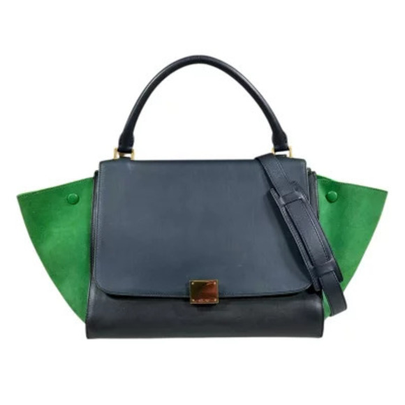 Celine Handbags - Celine Trapeze Shoulder Bag Leather Black
